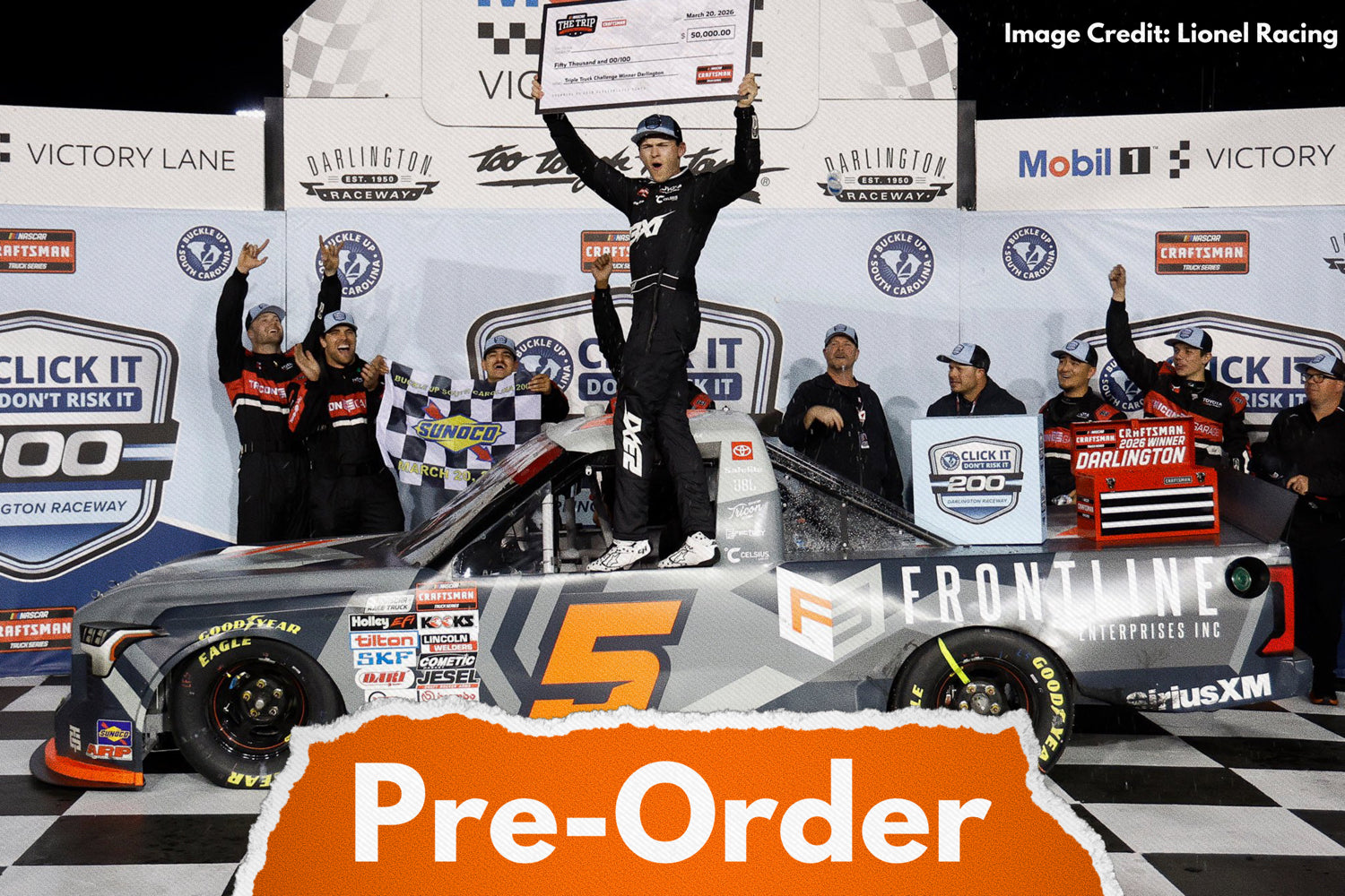 2026 Corey Heim 1:24 Frontline Darlington Race Win Diecast