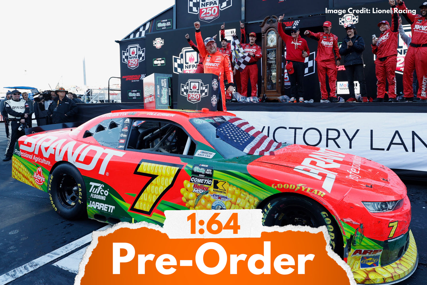 2026 Justin Allgaier 1:64 Brandt Martinsville Race Win Diecast
