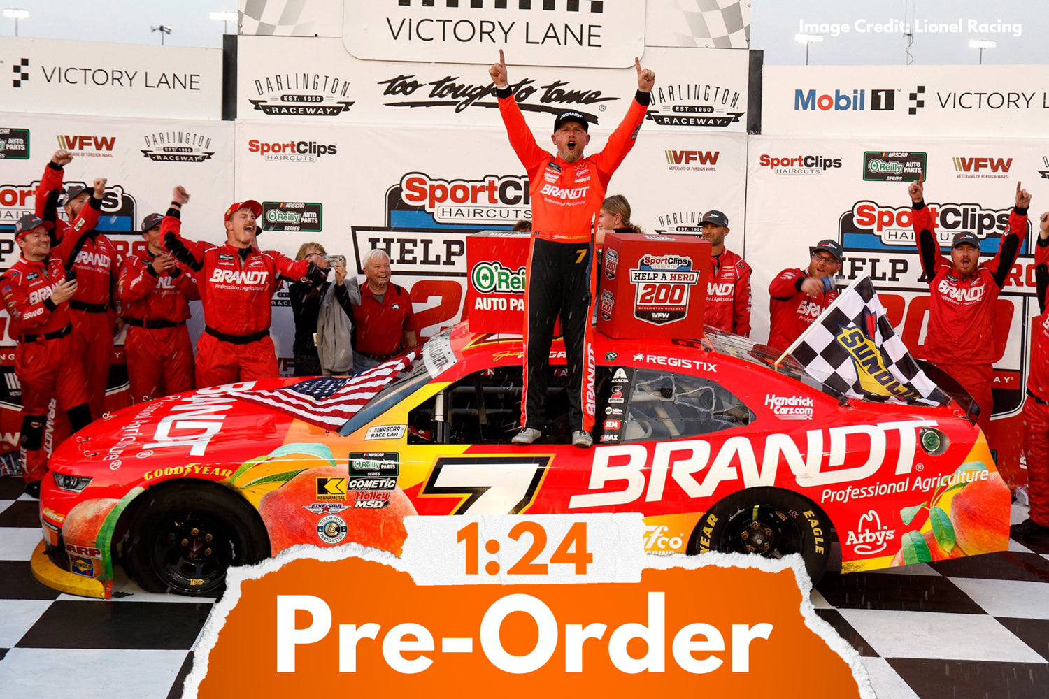 2026 Justin Allgaier 1:24 Brandt Darlington Race Win Diecast