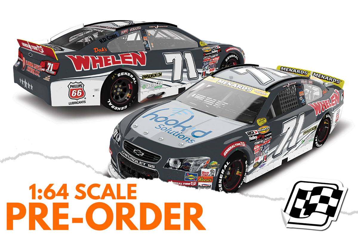 2026 Andy Jankowiak 1:64 Hook'd Solutions/Whelen Talladega Raced Win NASCAR Diecast
