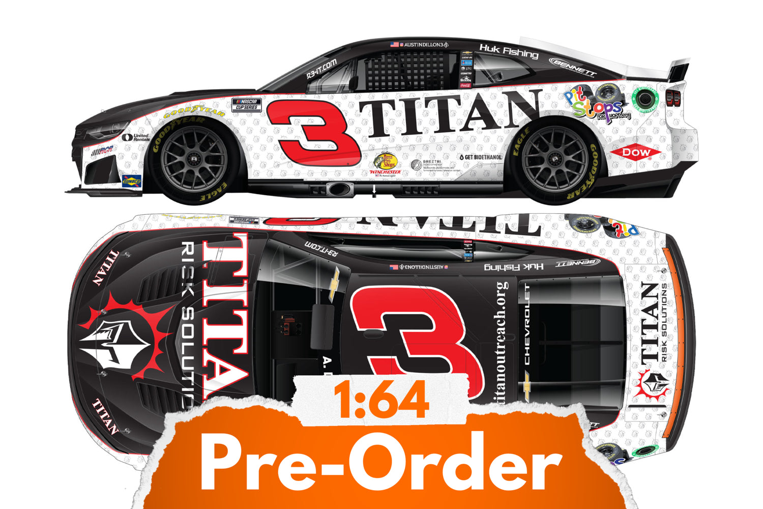 2026 Austin Dillon 1:64 Titan Risk Solutions Diecast