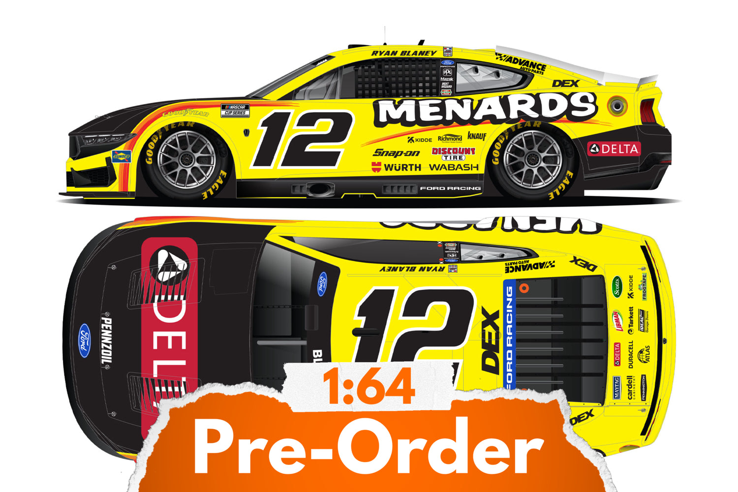 2026 Ryan Blaney 1:64 Menards / Delta Diecast