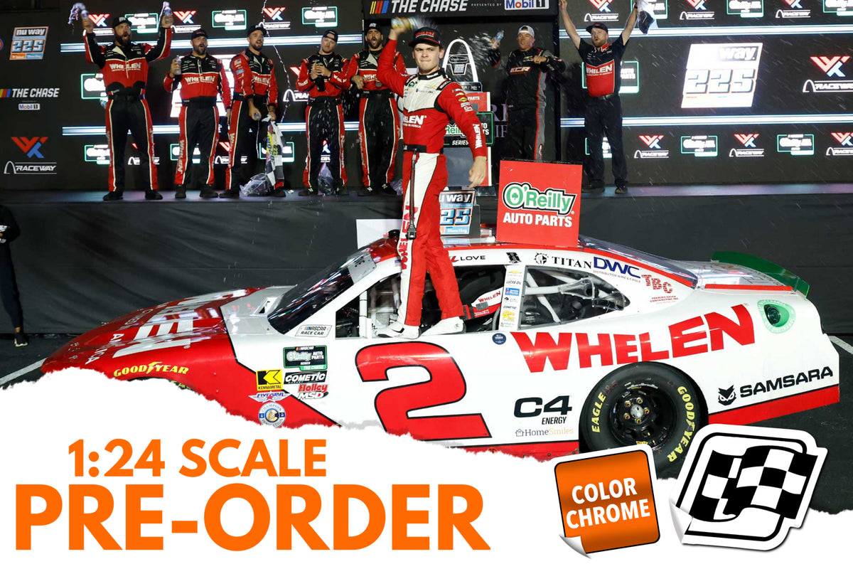 2026 Jesse Love 1:24 Whelen WWT Raceway Race Win COLOR CHROME Diecast