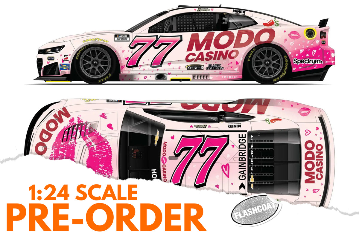 2026 Carson Hocevar 1:24 Modo Casino FLASH COAT SILVER NASCAR Diecast