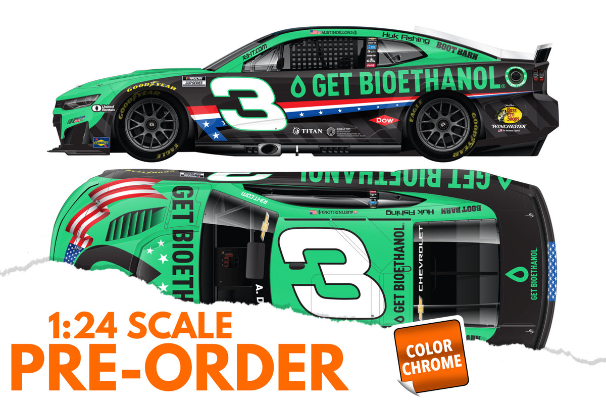 2026 Austin Dillon 1:24 Get Bioethanol COLOR CHROME Diecast