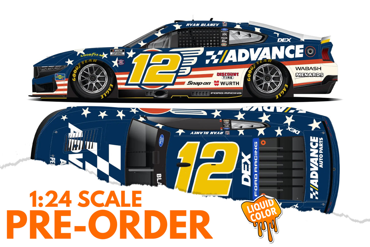 2026 Ryan Blaney 1:24 Advance Auto Parts Patriotic LIQUID COLOR NASCAR Diecast