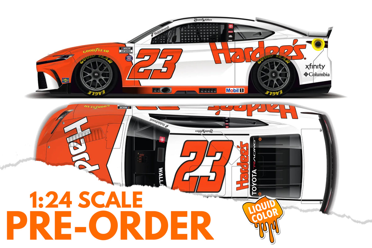 2026 Bubba Wallace 1:24 Hardee's Flashback LIQUID COLOR NASCAR Diecast