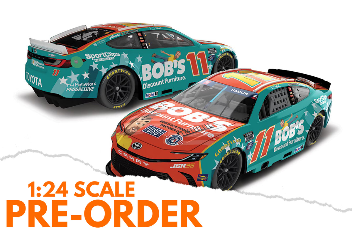 2026 Denny Hamlin 1:24 Bob's Discount Furniture Patriotic NASCAR Diecast