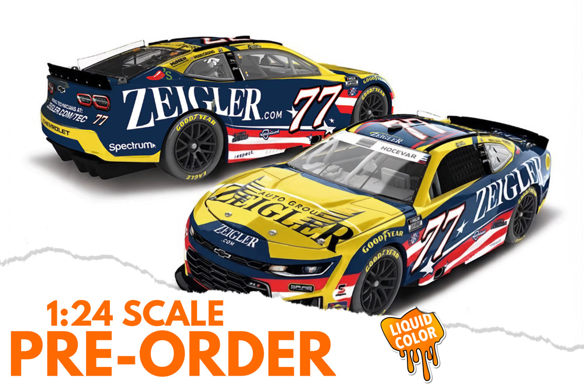 2026 Carson Hocevar 1:24 Zeigler Patriotic LIQUID COLOR NASCAR Diecast