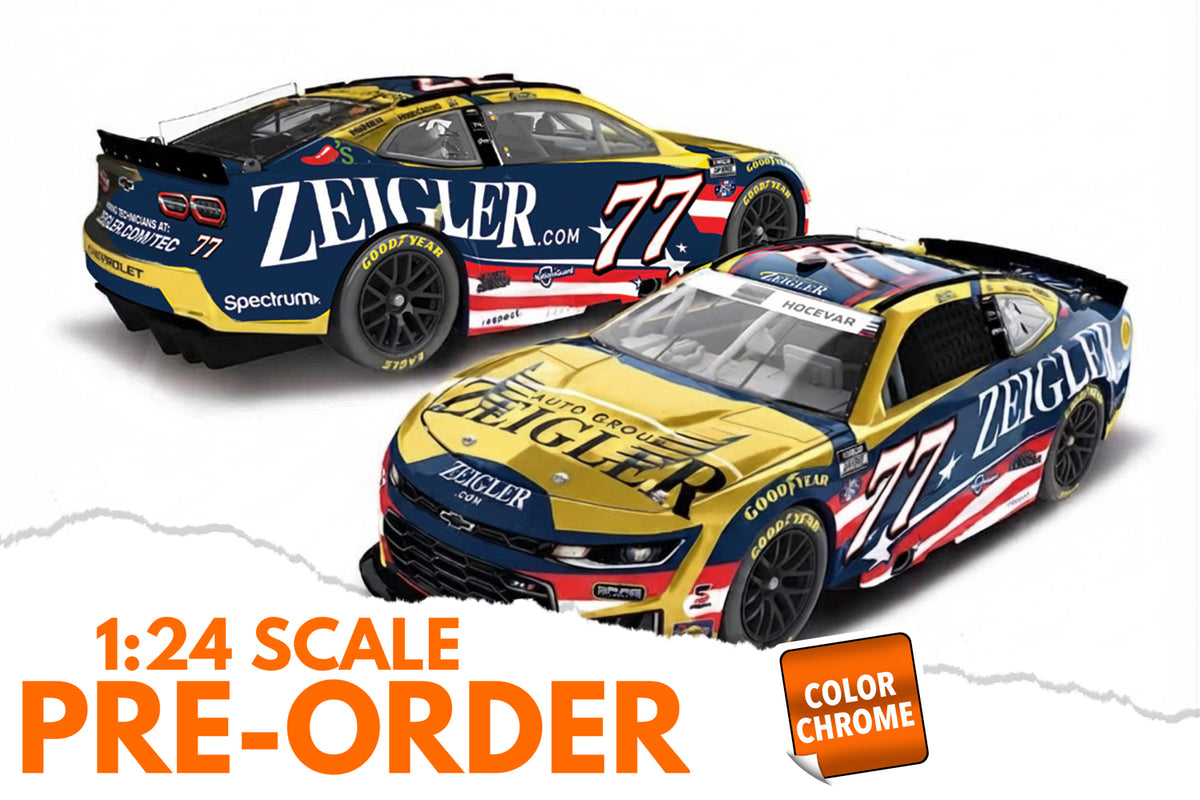 2026 Carson Hocevar 1:24 Zeigler Patriotic COLOR CHROME NASCAR Diecast