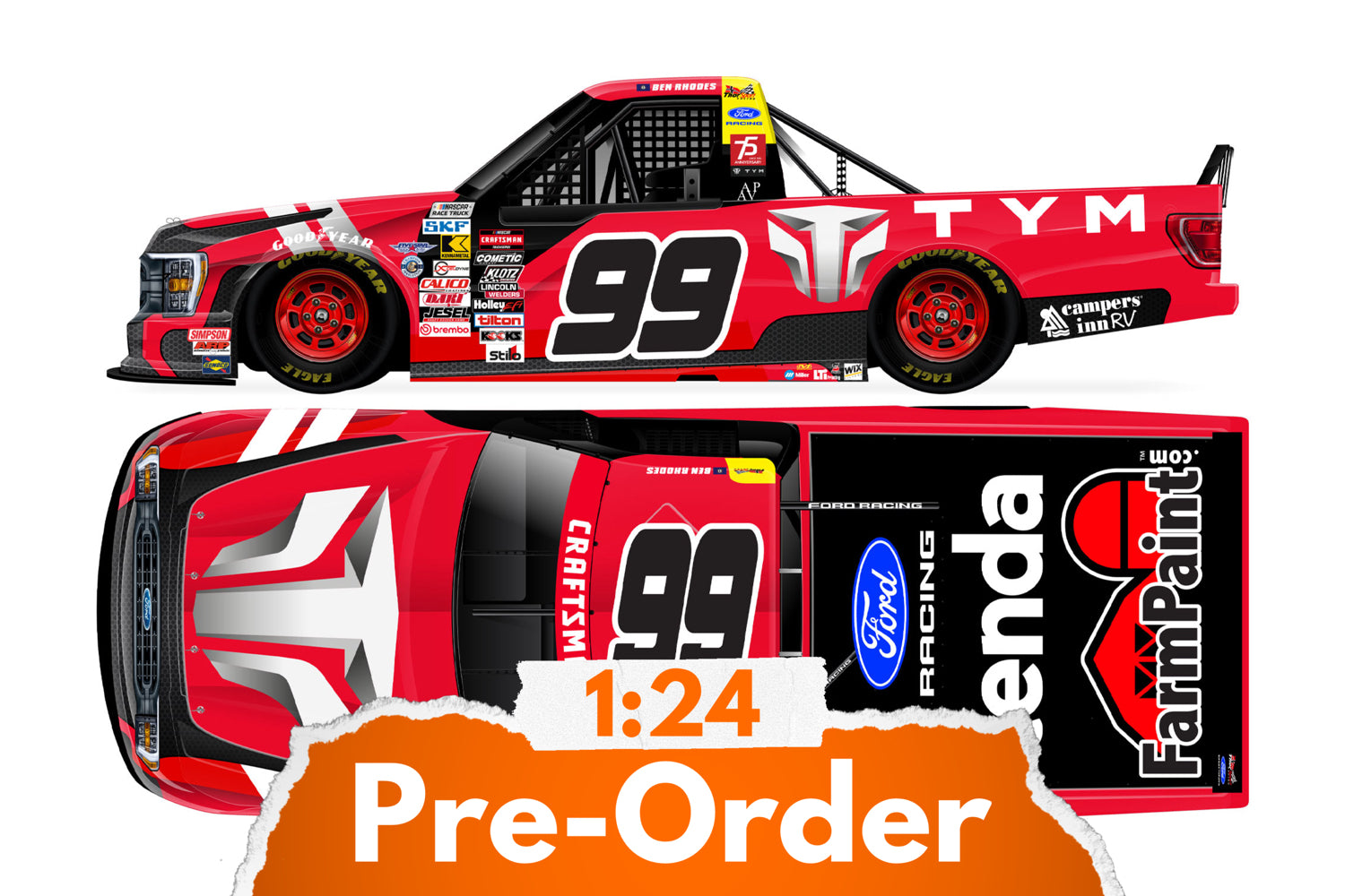 2026 Ben Rhodes 1:24 TYM Diecast