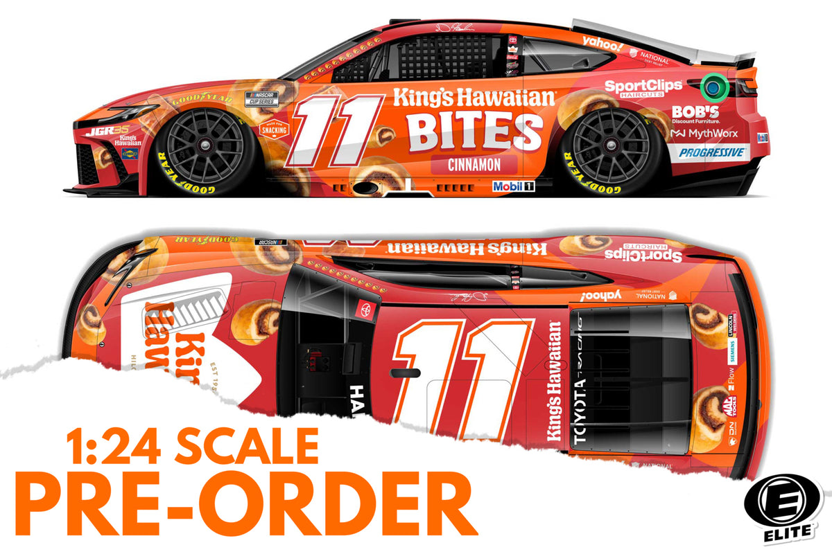 2026 Denny Hamlin 1:24 King's Hawaiian Cinnamon Bites ELITE NASCAR Diecast