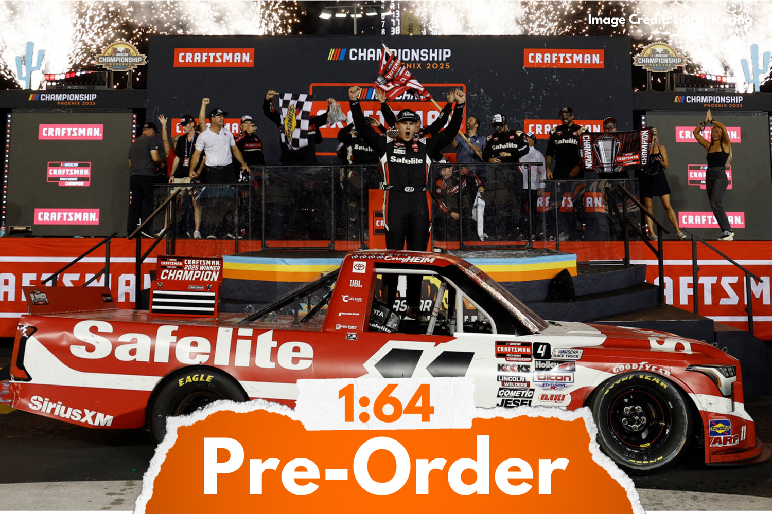 2025 Corey Heim 1:64 Safelite Phoenix Race Win Diecast