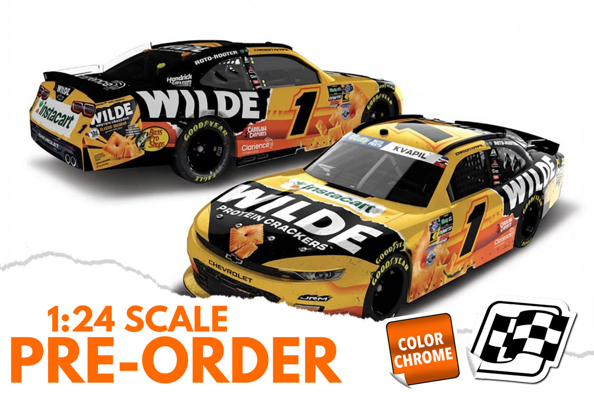 2026 Carson Kvapil 1:24 Wilde Protein Crackers Indianapolis Race Win COLOR CHROME Diecast