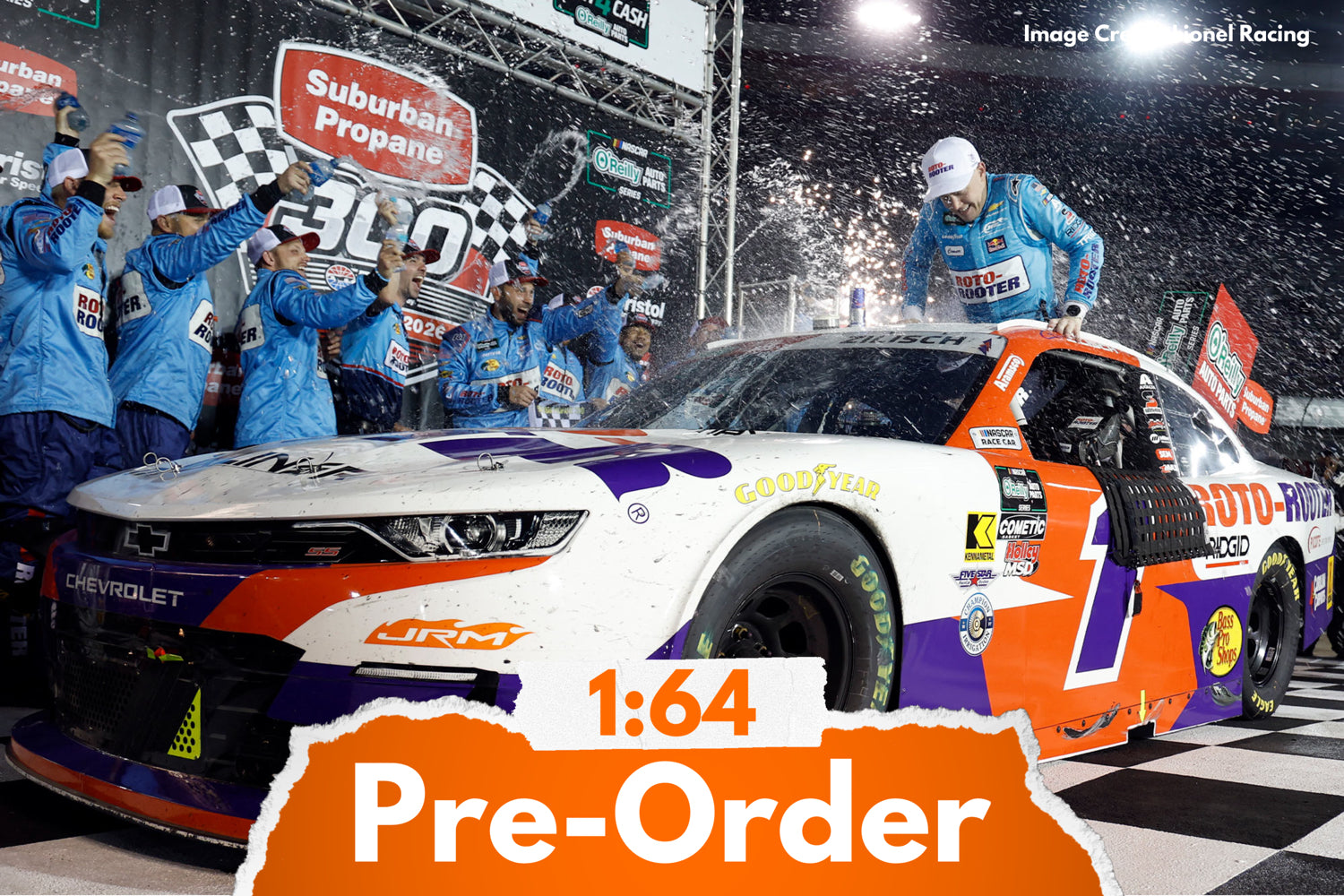 2026 Connor Zilisch 1:64 Roto-Rooter Bristol Race Win Diecast