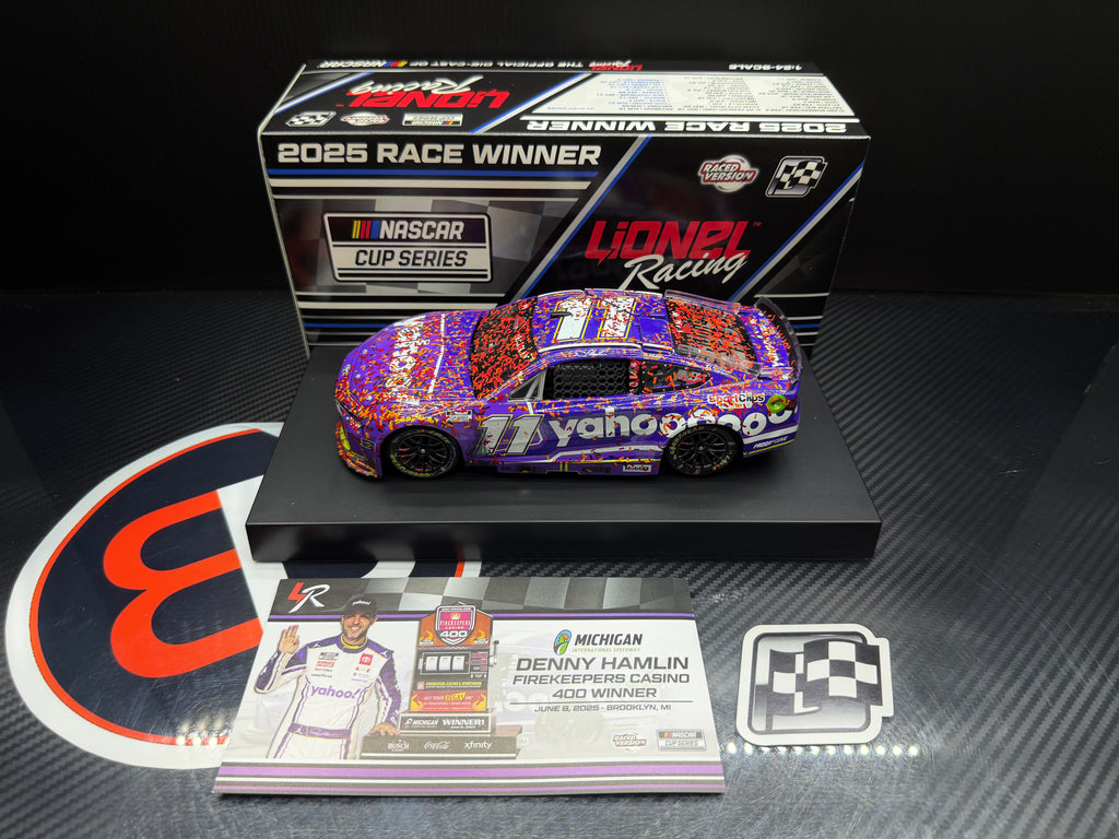 2025 Denny Hamlin 1:24 Yahoo! Michigan Race Win Diecast