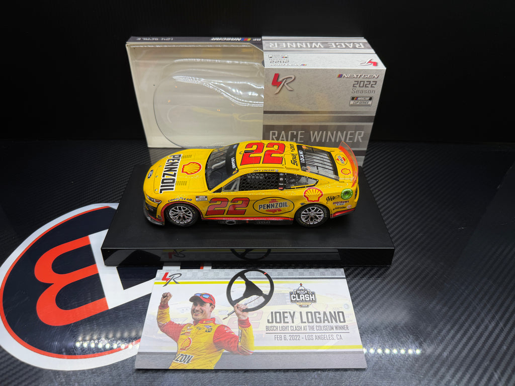 2022 Joey Logano 1:24 Shell/Pennzoil LA Coliseum Busch Clash Race Win Diecast