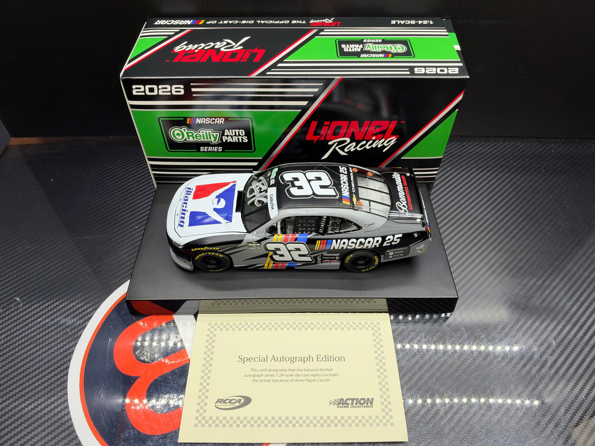 2026 Rajah Caruth 1:24 iRacing / NASCAR 25 AUTOGRAPHED Diecast