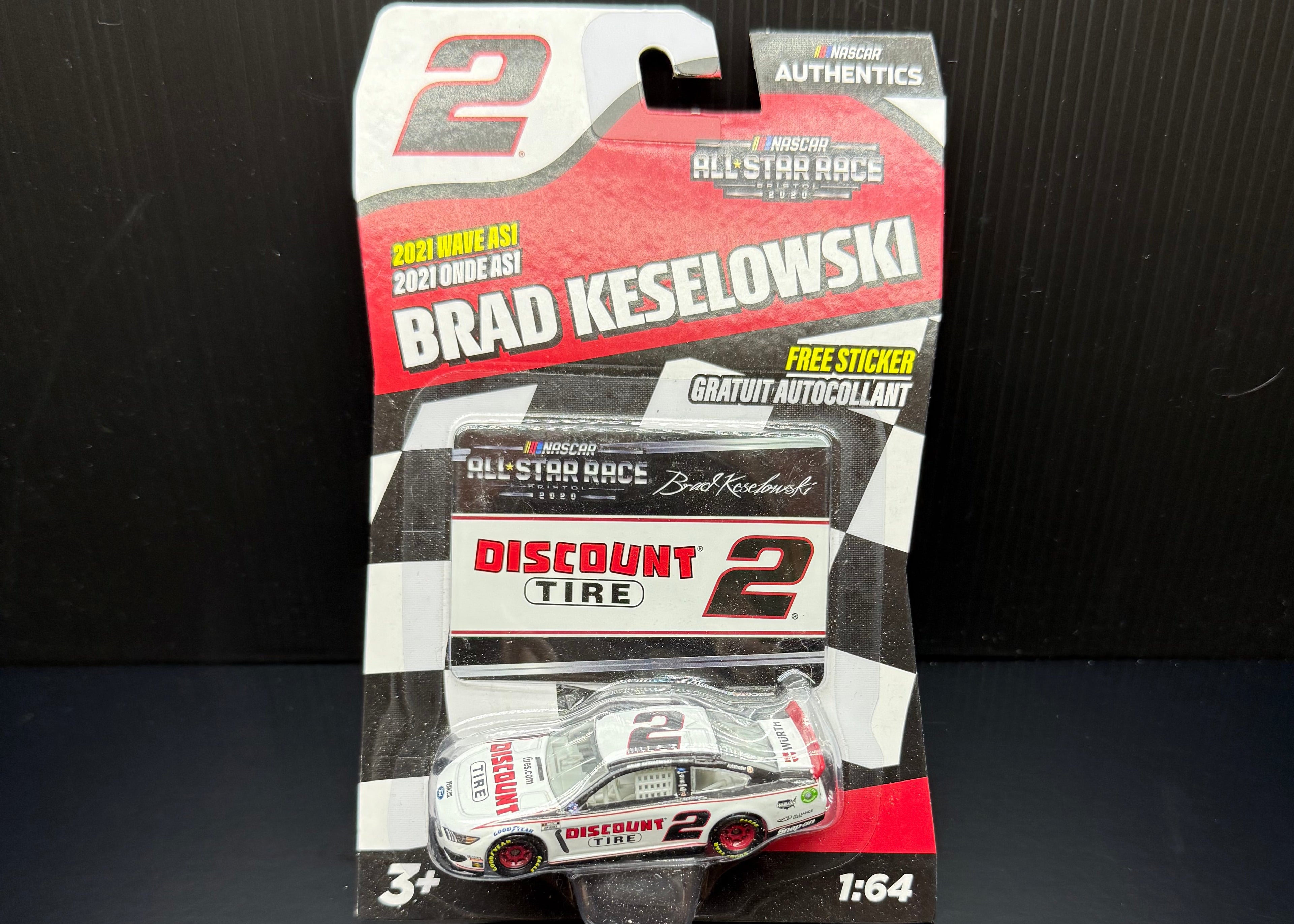 2021 Brad Keselowski 1:64 Authentics Wave AS1 Discount Tire All Star NASCAR Diecast