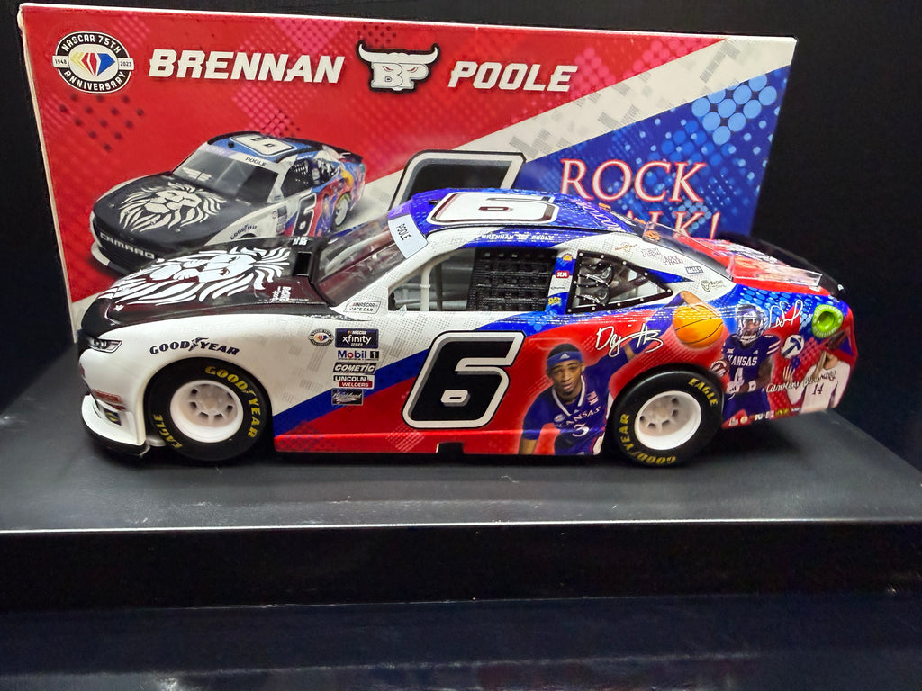 2023 Brennan Poole 1:24 Rock Chalk Kansas Jayhawks BeOne Sports Diecast