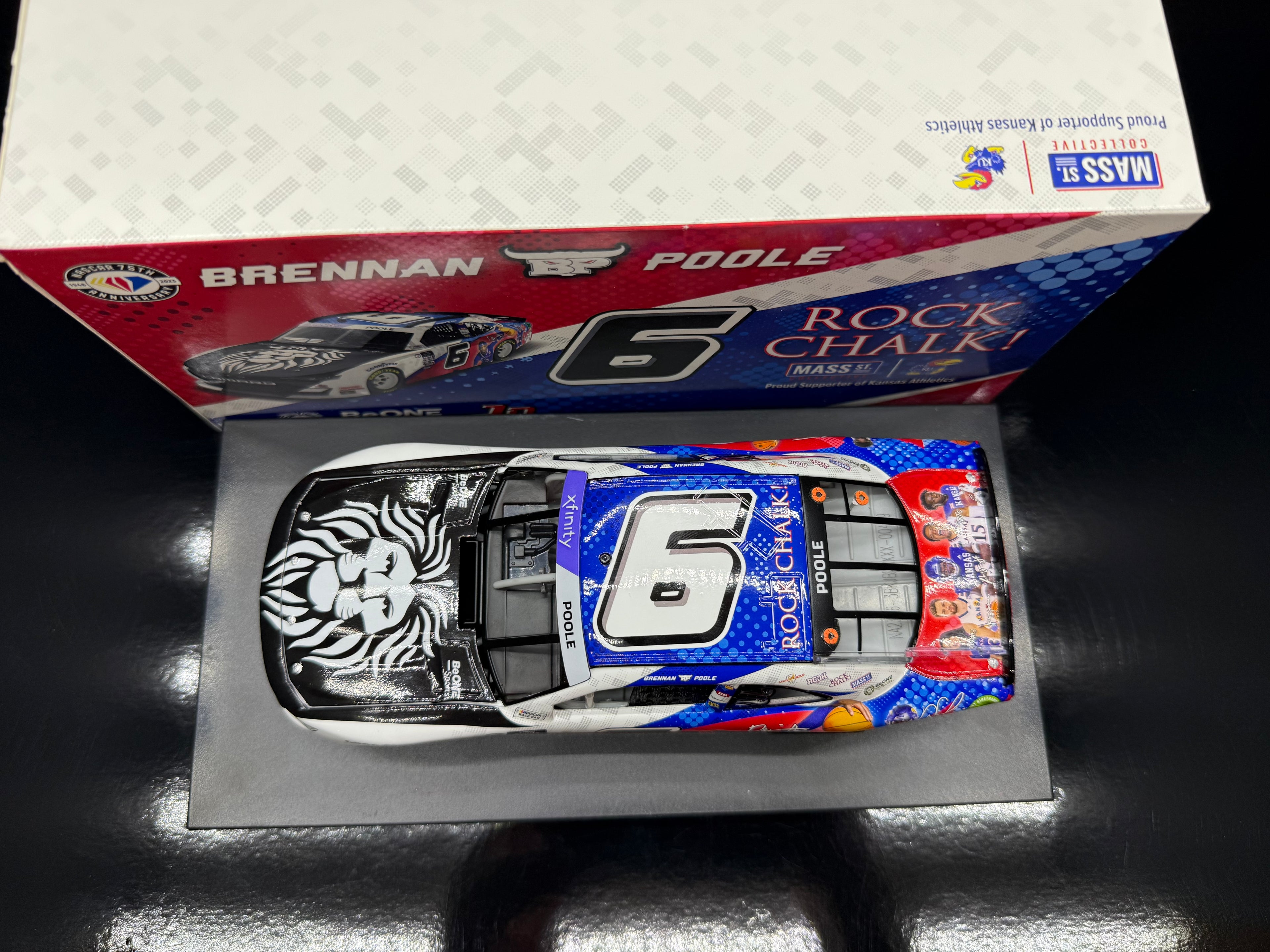 2023 Brennan Poole 1:24 Rock Chalk Kansas Jayhawks BeOne Sports Diecast