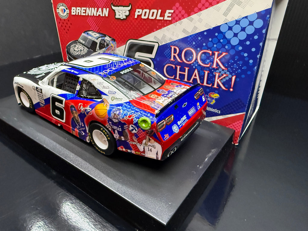 2023 Brennan Poole 1:24 Rock Chalk Kansas Jayhawks BeOne Sports Diecast