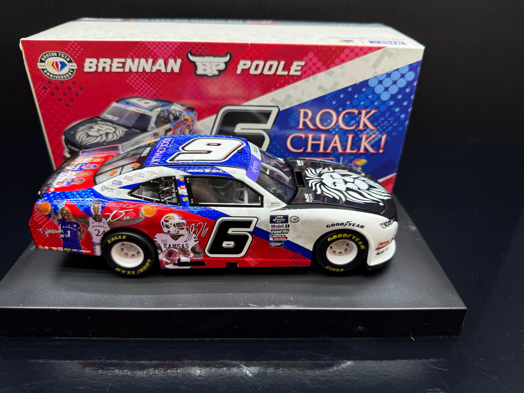 2023 Brennan Poole 1:24 Rock Chalk Kansas Jayhawks BeOne Sports Diecast