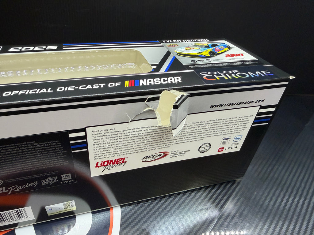 2025 Tyler Reddick 1:24 Upper Deck / Superman COLOR CHROME Diecast - DAMAGED BOX