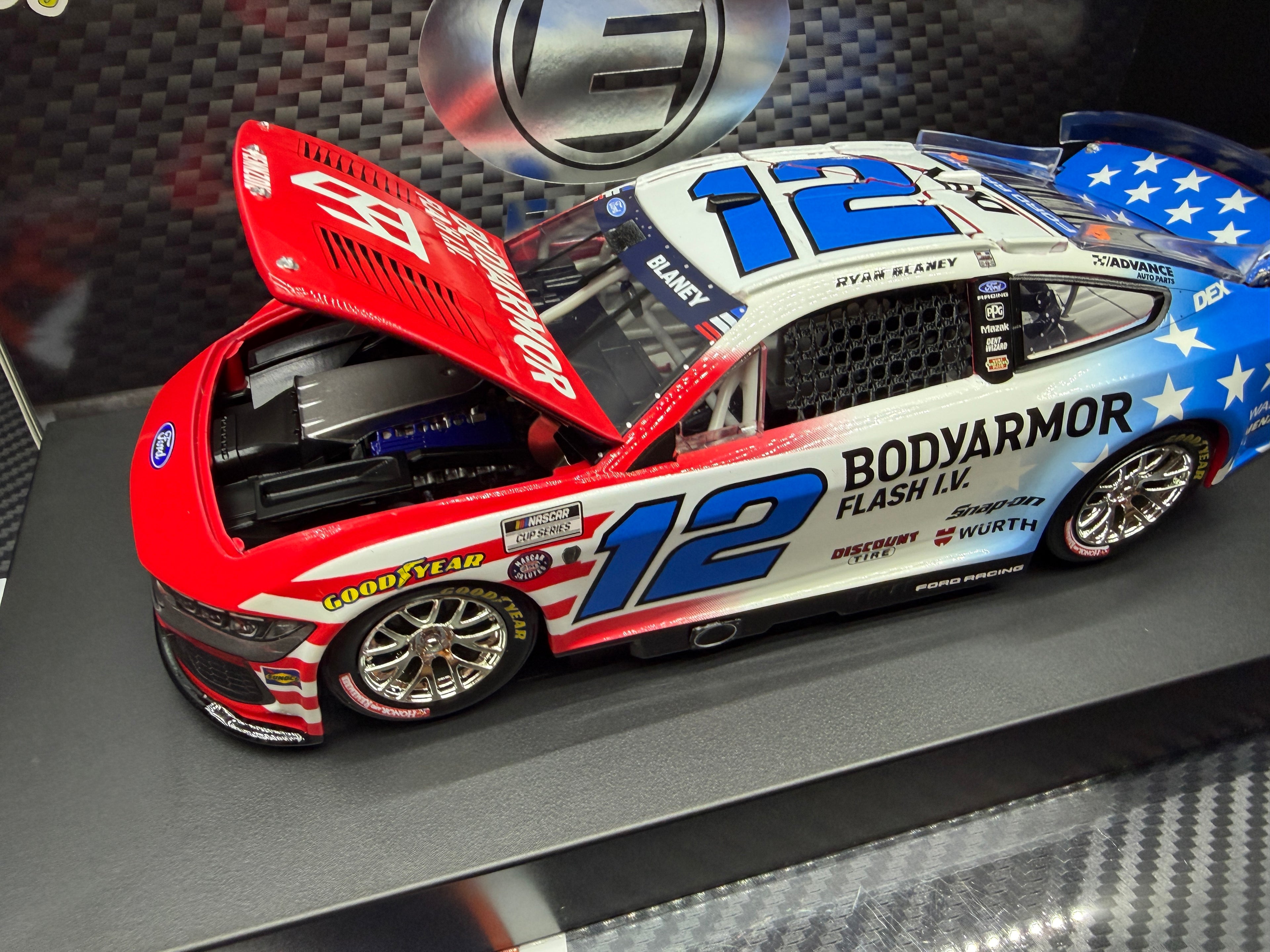 2026 Ryan Blaney 1:24 BodyArmor Patriotic Red White and Blue ELITE Diecast