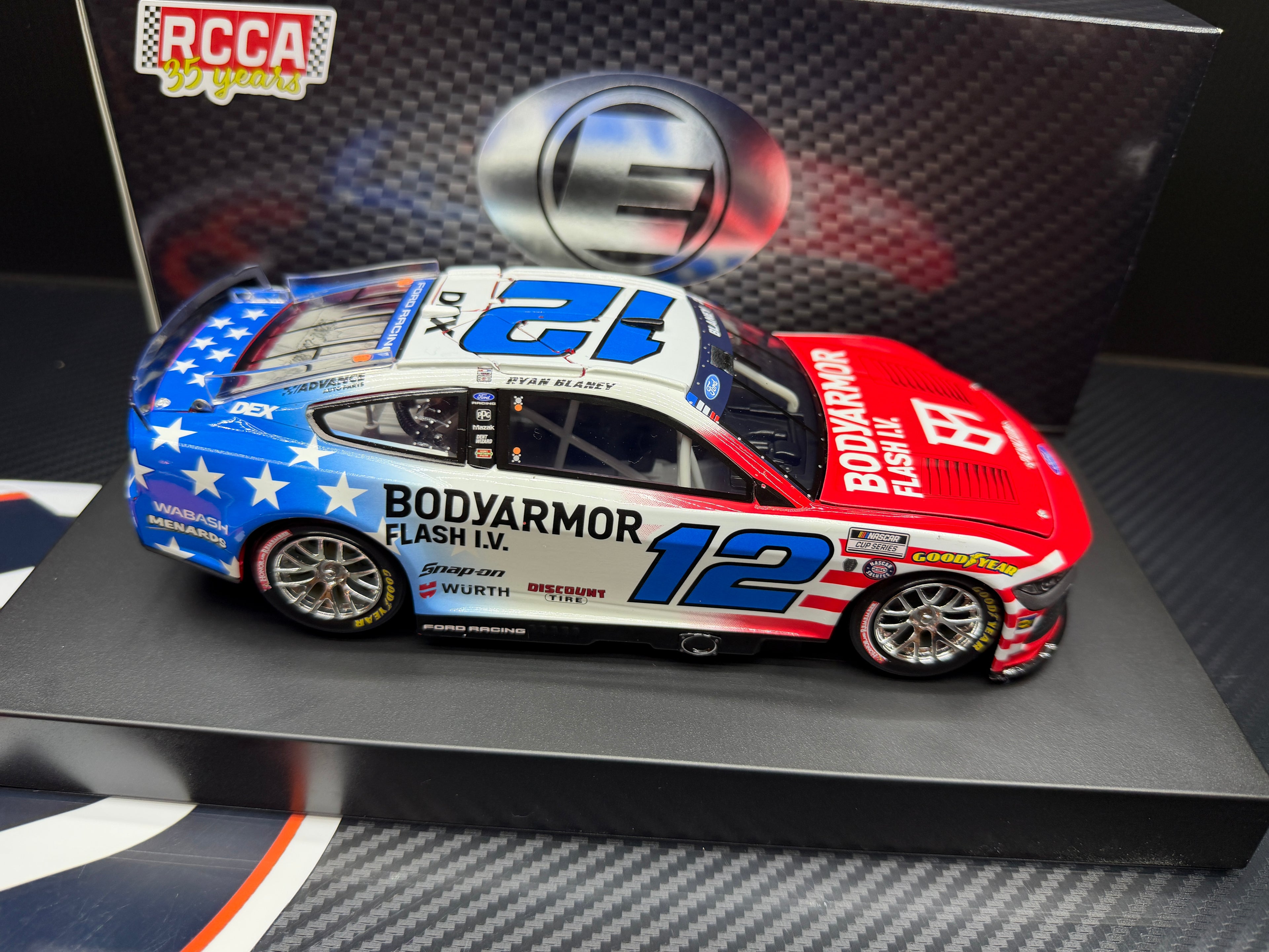 2026 Ryan Blaney 1:24 BodyArmor Patriotic Red White and Blue ELITE Diecast