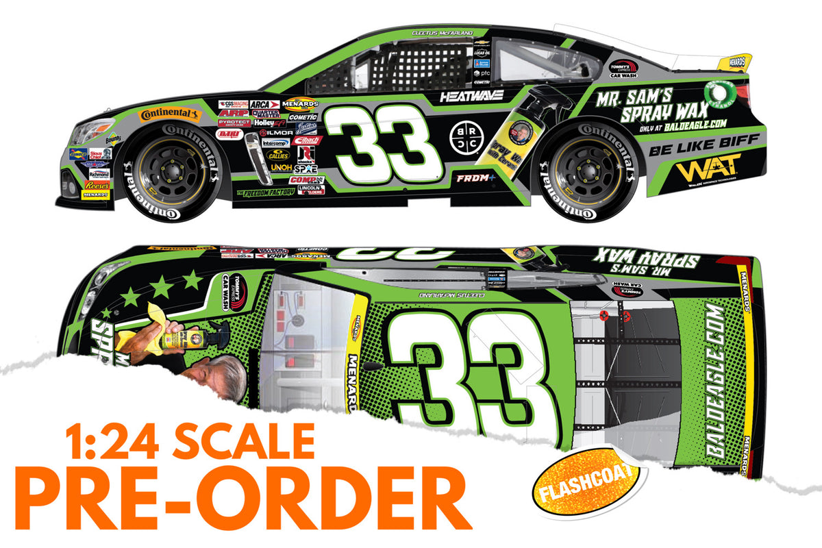 2027 Cleetus McFarland 1:24 Mr. Sam's Spray Wax FLASHCOAT Diecast