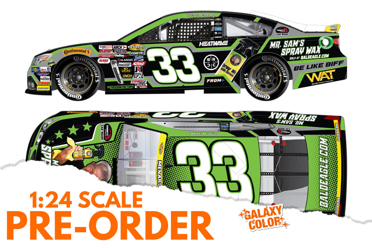 2027 Cleetus McFarland 1:24 Mr. Sam's Spray Wax GALAXY COLOR Diecast